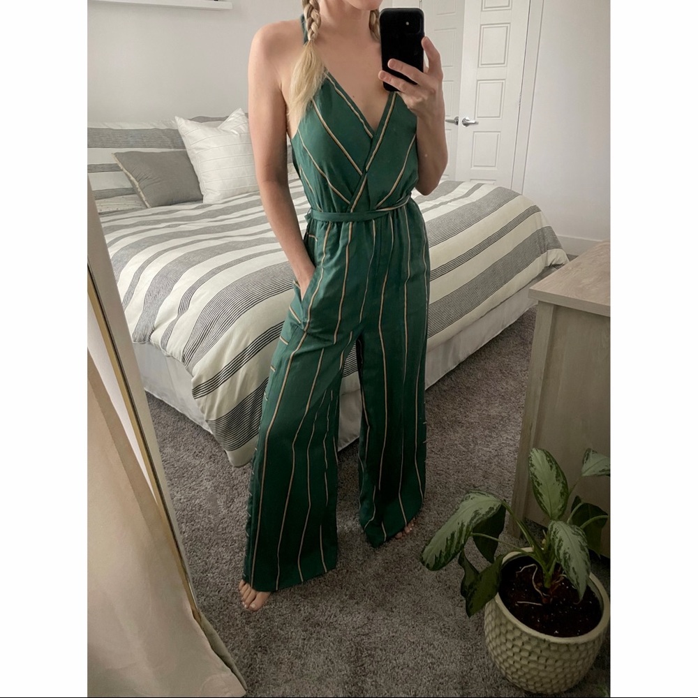 Anthropologie Portsmouth Striped Jumpsuit